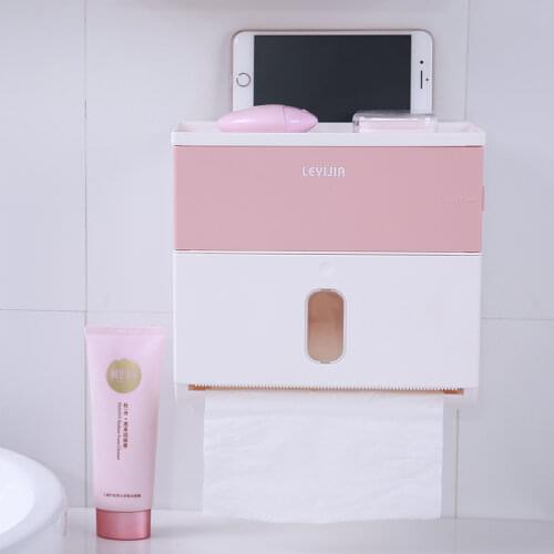 Tissue Box Toilet Paper Holder Wall Mounted Bathroom Storage Box Bin Waterproof Plastic Napkin Dispenser Organizer Dropshipping