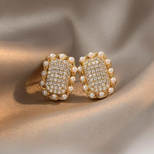 KOUDOUN Women's Gold Earrings