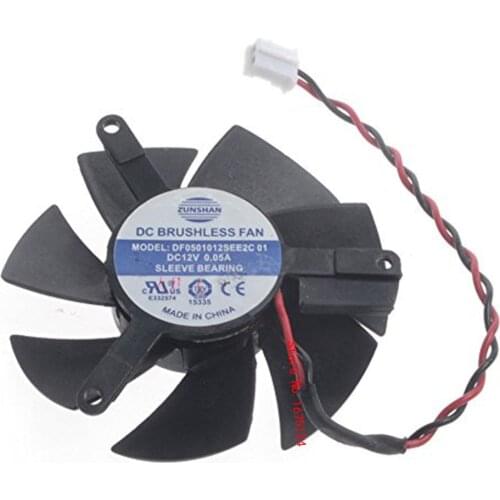 0.05A 2pin Diameter 45mm DF0501012SEE2C Video Card VGA Cooler Fan For sapphire HD6450 Graphics card cooling