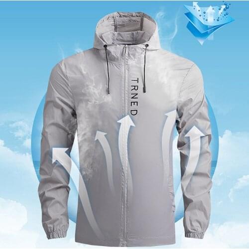 Spring Summer Jacket Men Ultra-thin Trendy Outdoor Sunscreen Clothing Fashion Hooded Waterproof Breathable Sport Mens Jackets