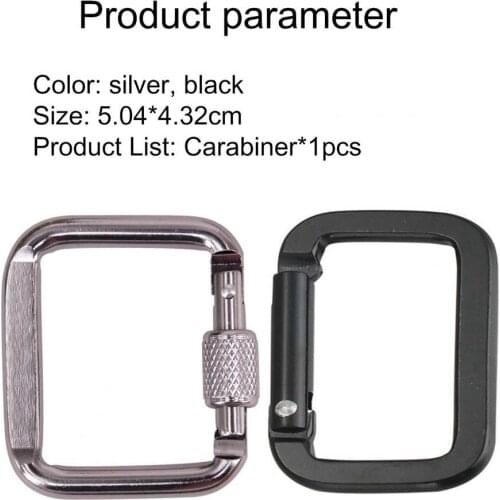 40%HOT Safe Multi-Function Square Mini Hanging Buckle Aluminum Alloy Carabiner for Outdoor