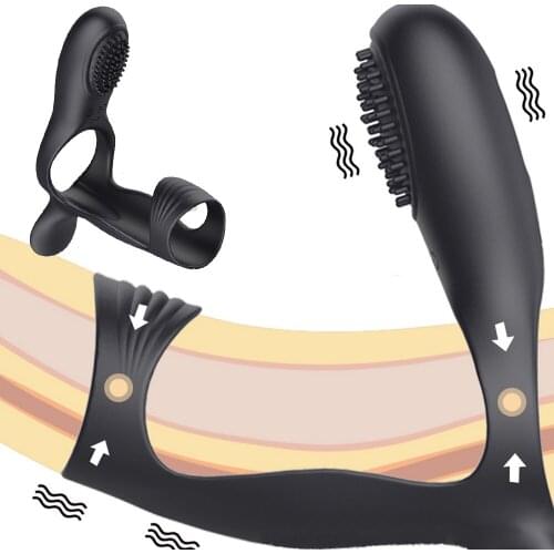 Vibrating Penis Ring Sex Toys for Men Delay Ejaculation Clitoris Massager Couple Vibrator Cock Ring G spot Stimulator 10 Speed