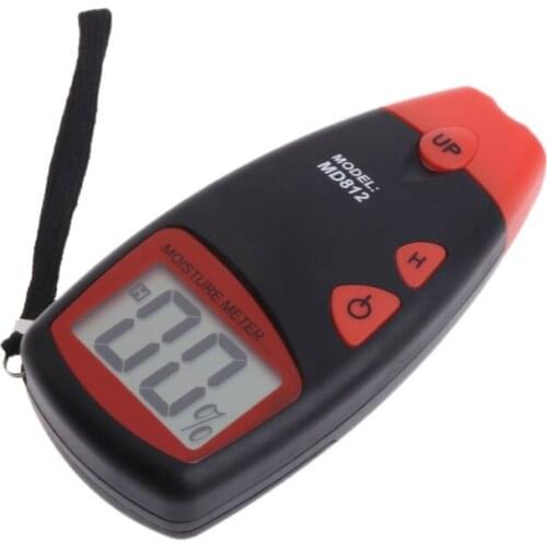 MD812 Digital Wood Moisture Meter LCD 2-pin Humidity Tester Timber Damp Detector