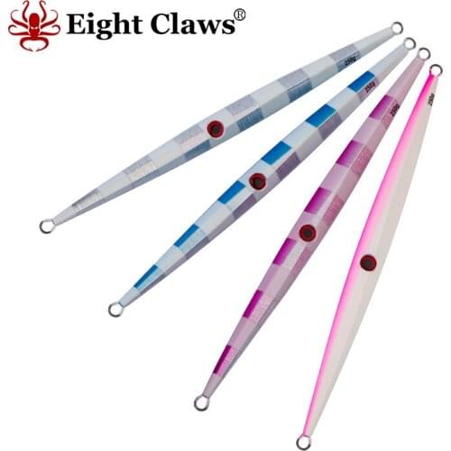 EIGHT CLAWS 300g Metal Lead Jig Fishing Lure Vertical Sinking Wobbler Jigs Ocean Swimbait Slow Jigging Artificial Bait