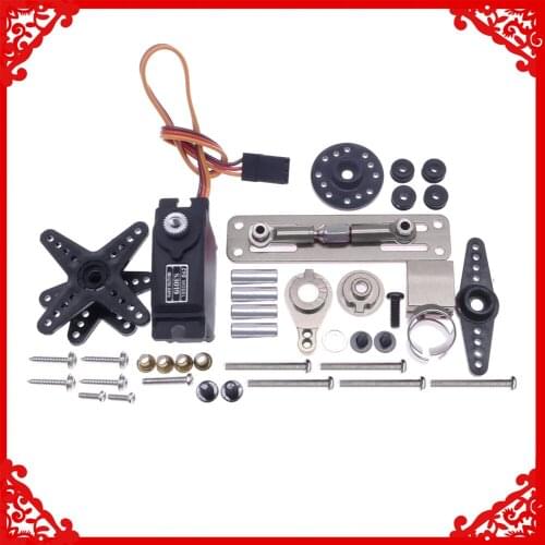 Modification converter set to servo steering with 17g 25T metal gear servo for rc hobby model car MN RC 1-12 crawler