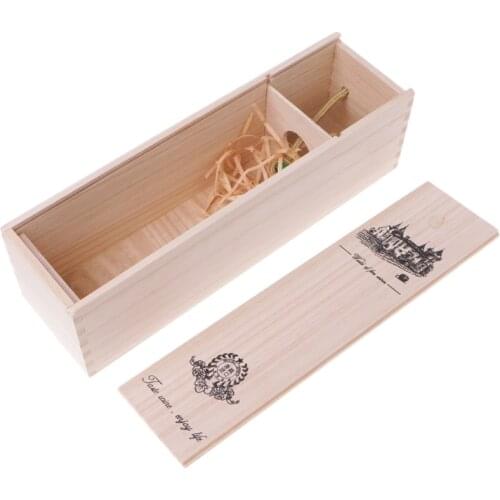 2021 New High-Quality Custom-Made Pine Wood Red Wine Carrier Gift Packing Box