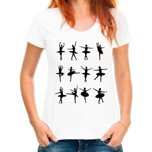 2019 Harajuku New womens t shirt Dance pattern printed t-shirts women girl summer casual tee tops clothing Cool design