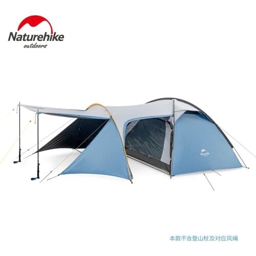 Naturehike 2019 Knight Camping Tent 3 Person One Room One Hall Large Space Tourist Tent Hiking Camping Travel Windproof UPF50