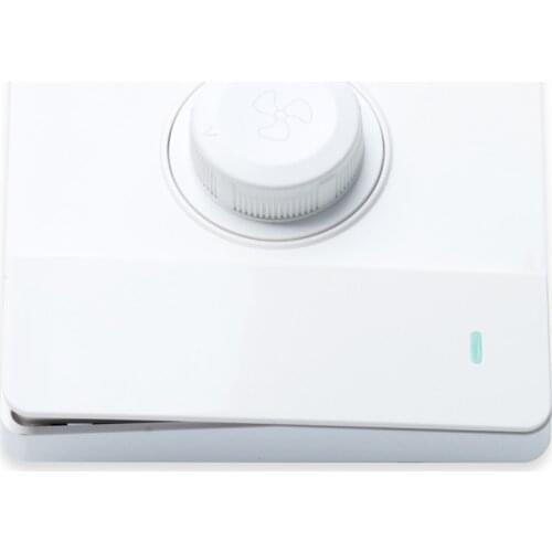 220V Ceiling Fan Governor 86 type Concealed Speed Regulating Switch Panel Installation Stepless Speed Change with Light Switch