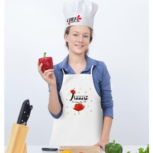 Personalized World Best Mother Kitchen Apron and Chef 'S Hat Set-10 Custom Design Souvenir Beautiful Memories friends Co