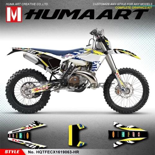 HUMAART Custom Stickers Dirt Bike Graphics Kit for TE FE TX FX FS TC FC 125 150 250 300 350 450 501 2016 2017 2018 2019