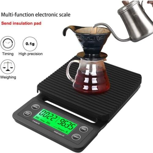 Portable 3kg/5kg/0.1g High Precision Coffee Scale Multi Function Kitchen Scale Timer Household Electronic Digital Weight Scale