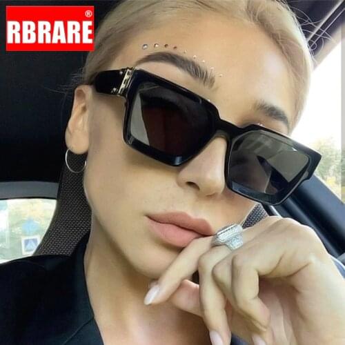 RBRARE Square Sunglasses Women Luxury Brand Retro Oversized Women Sunglasses Luxury Mirror Glasses High Quality Vintage Oculos