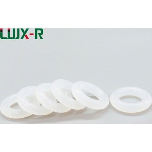 LUJX-R 4mm Thickness O-Ring Seal Food Grade White O Ringen Washer OD15/18/20/21/24/27mm Silicone Gasket O Type Rings Sealing