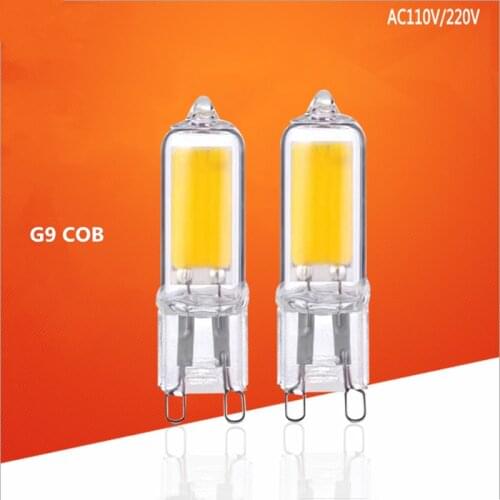 Glass G9 LED Mini Spotlight G9 COB LED Bulb 7W 9W 12W 15W 220V 240V Chandelier Light Replace 30W 40W 50W Halogen Lamp Bombillas