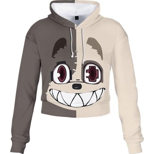 Anime Gleipnir Shuichi Kagaya 3D Print Crop Top Hoodie Women Harajuku Cropped Sweatshirts Long Sleeve Pullover Tops Streetwear