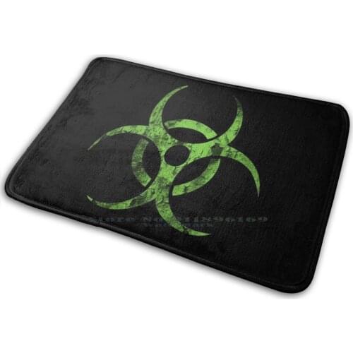 Bat Biohazard Vintage Mat Rug Carpet Anti-Slip Bedroom Entrance Door Mat Biohazard Logo Symbol Nemesis Umbrella Walking Dead