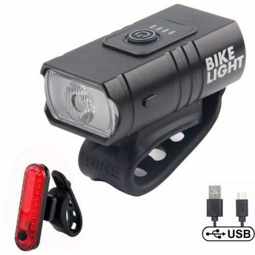 XC USHIO Waterproof Bicycle Light USB Rechargeable Outdoor MTB Bicycle Lamp Headlight Bike Accessories