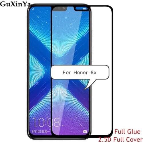 Screen Protector Glass Huawei Honor 8X Full Glue Tempered Glass For Huawei Honor 8X JSN-L21 Full Cover Glass Honor View 10 Lite