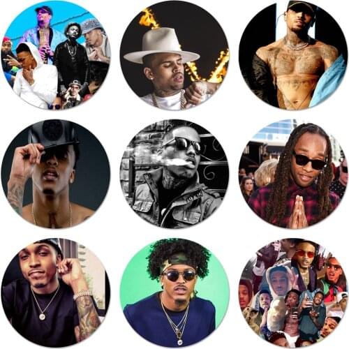 58mm August Alsina Icons Pins Badge Decoration Brooches Metal Badges For Backpack Decoration
