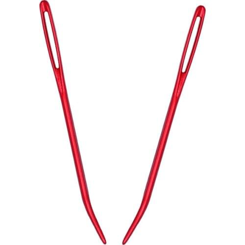 2PCS Large Eyes Yarn Needle Blunt Yarn Needles Jumbo Bent Tapestry Needle Darning Needles Bent