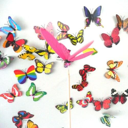 3D Butterfly Wall Decor Artificial Insect Decorative Stickers Home Decor Colorful Bathroom Sticker Decal Sticker Wall Sticker