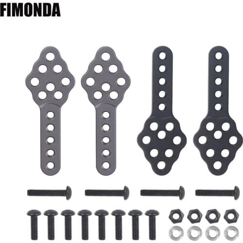 4pcs Adjustable Angle Aluminum Shock Absorber Hoops Height Adjust Mount for 1/10 RC Crawler Axial SCX10 90046 D90 Upgrade Parts