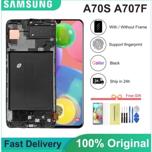 6.7" ORIGINAL For SAMSUNG Galaxy A70s LCD Touch Screen Digitizer Assembly For Samsung A70s Display with Frame SM-A707F/DS