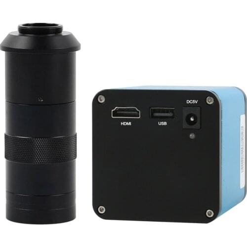 Autofocus 1080P 60FPS SONY SENSOR IMX290 HDMI Video Industry Auto Focus Microscope Camera + 100X C-Mount Lens For PCB Repair