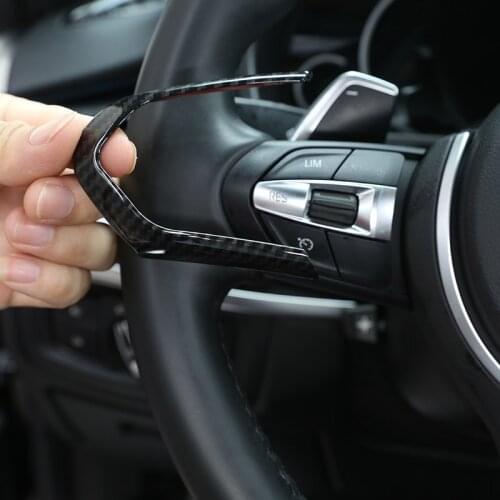 Car Steering Wheel Button Frame Sticker Carbon Fiber Interior Trim For BMW F20 F21 F22 F23 F30 F32 F33 F34 F36 F39 F15 F16