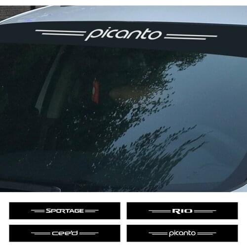 Car Front Windshield Stickers For Kia Sportage 3 4 QL Rio 3 4 K2 Optima Sorento Picanto Ceed Forte Cadenza K9 Soul Accessories