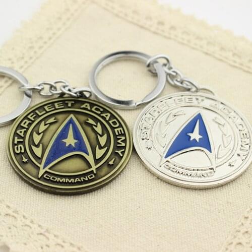 Alloy Stars-Treks Key Chain Shiled Keychain Accessories Pendant Key Ring Charms Keychains For Ladies