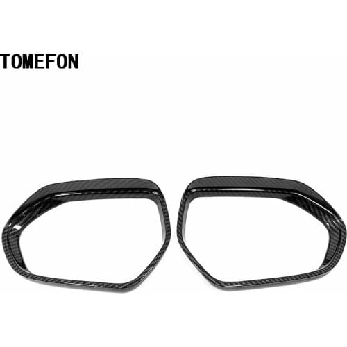 TOMEFON For Toyota Avalon XX50 2019 Side Door Rear View Mirror Rain Snow Shield Sun Visor Cover Trim Accessories ABS CarbonFiber