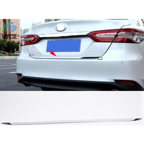 Rear Trunk Tailgate Door Strip Streamer Lid Cover Trim Fit For Toyota Camry 2018-2019 Stainless Steel Accessories