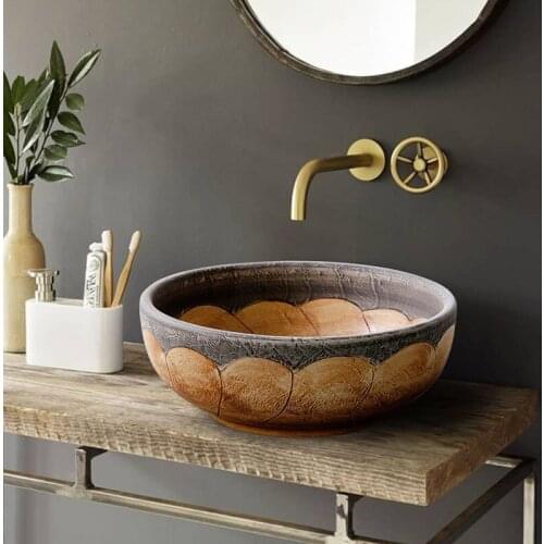 Handmade Porcelain Countertop Lavabo Bathroom Sink ceramic Wash Basin bathroom sink