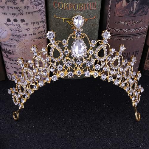 Hot Sale Silver Color Crystal Wedding Crown Headband Bridal Tiara Party Show Pageant Princess Crystal Crown Hair Accessories