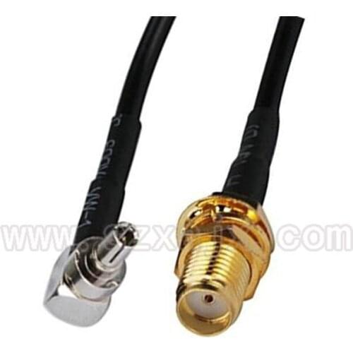 RUS Stock 10PCS RF Pigtail Cable SMA to TS5 connector SMA female to TS5/CRC9 right angle cable 15cm Russia fast ship 3-15day
