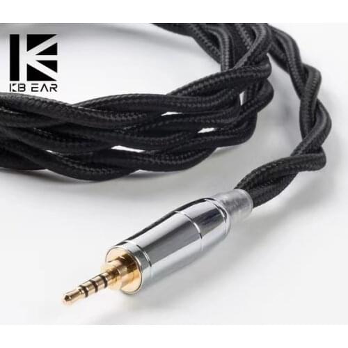 KBEAR 2 Core UPOCC Single Crystal Copper Cable 3.5/2.5/4.4mm MMCX/0.78mm/QDC 2Pin For ST10S ZSX C12 KXXS ZSN Pro ZSX BL05/03