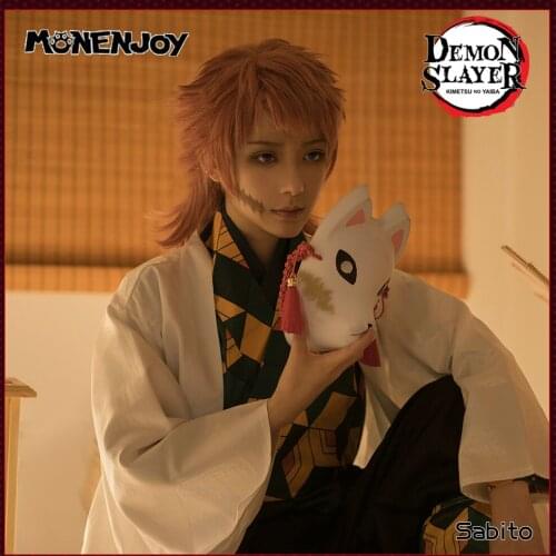 Monenjoy Demon Slayer Sabito Cosplay Corps Cos Kimono Costume Sets