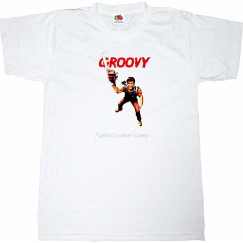 EVIL DEAD GROOVY CHAINSAW ZOMBIE MOVIE Mens-Fit 100% Cotton T-shirt TEE Shirt euro size men summer tshirt