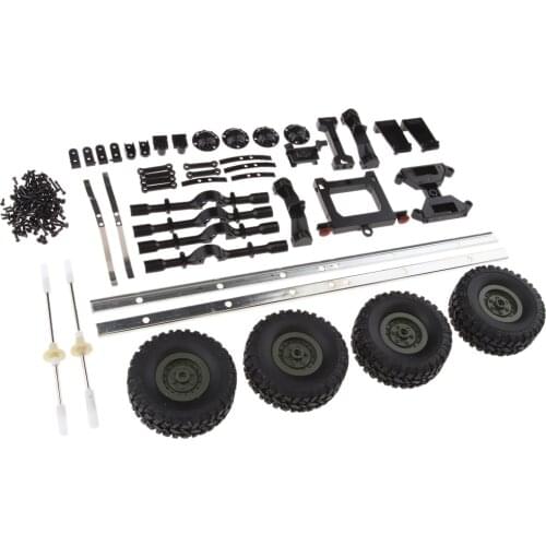 RC Car Trailer Chassis Assembly Kits for WPL 1/16 6WD Military Truck Body Parts