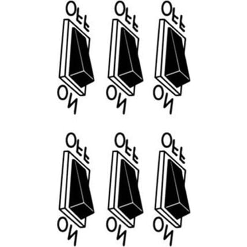 New ON-OFF Button Design 3D Waterproof Temporary Tattoos Sticker Water Transfer Waterproof Fake Tattoo Stickers