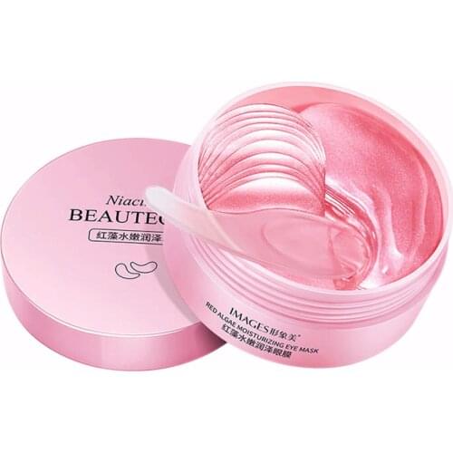 60Pcs Gold Collagen Eye Patches Face Anti Wrinkle Gel Red Algae Sleep Eye Mask Patch Essence Moisturizing Remove Dark Circles