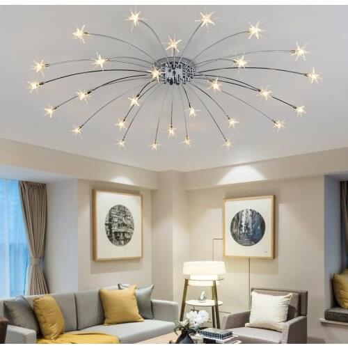 Star Chandelier Modern Bedroom Living Room Ceiling Decoration Lighting Fixture Childrens Room lamp With G4 LED Bulbs AC220V