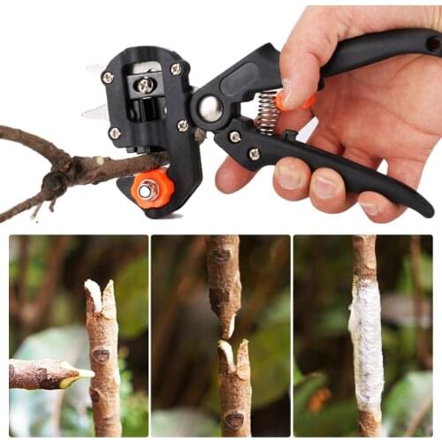 Professional Grafting and Pruning Scissors Garden Vaccination Pruner Shears with 3 Grafting Blade for Fruit Tree Plants Branches
