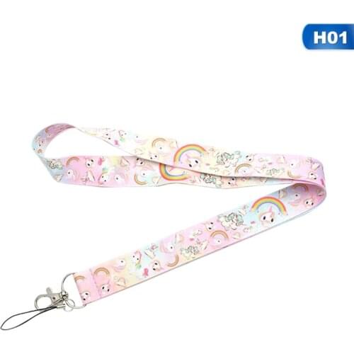Mobile Phone Straps USB badge holder DIY Hang Rope Unicorn Neck Strap pop Cartoon Lanyards for keys ID Card Gym