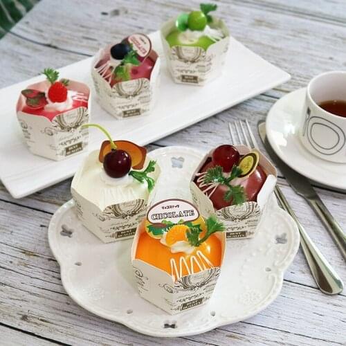 6pcs / set Wedding wedding decoration ornaments childrens toys simulation cake model cupcakes food food props storefront