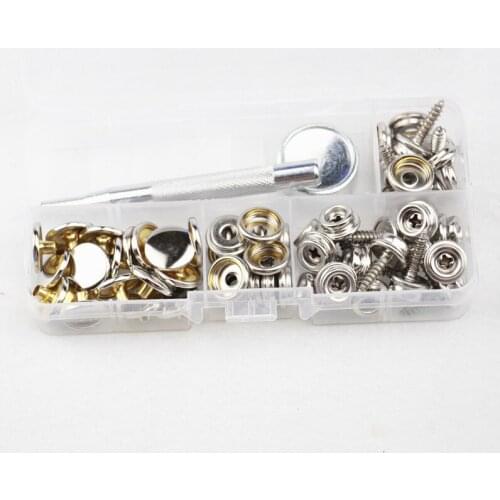 20 sets all-copper stainless steel screws 201 big white butons belt tool yacht tarpaulin button self-tapping screw four to one