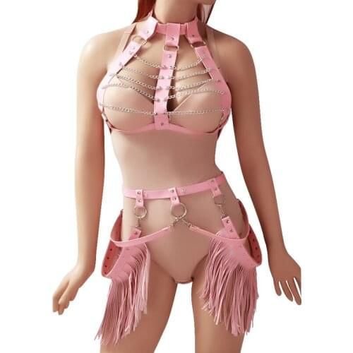 Women Sexy Leather Body Harness Bondage Set Flirting Erotic Slave Adult Game Toy For Woman Couples Fetish Bdsm Sex Accessories