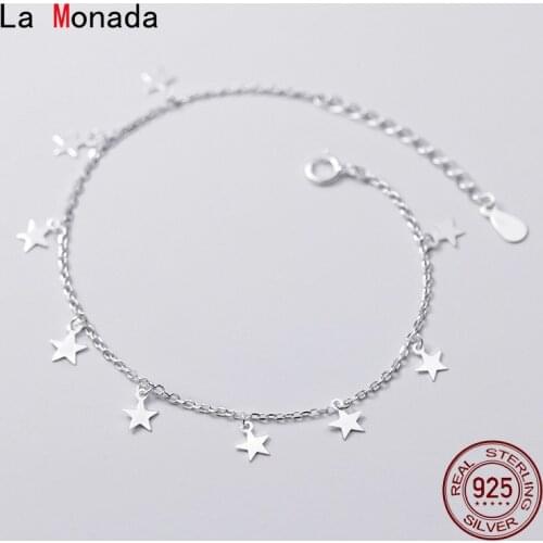 La Monada Star Charm Bracelets For Women Silver 925 Sterling Silver Fine Real Silver 925 Jewelry Bracelet Chain Womens Bracelet